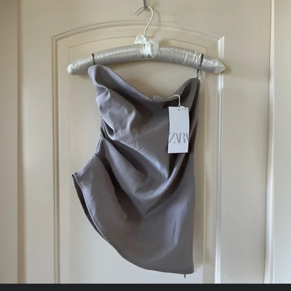Zara ruched Strapless Top